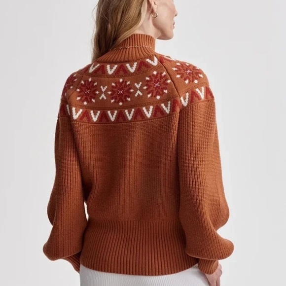 NWT Varley Bowen Fair Isle Pullover - Picture 6 of 9